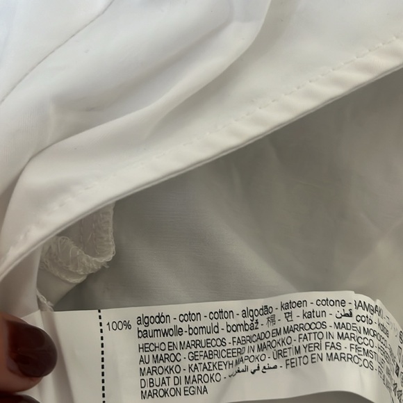 Zara White front tie - very crisp fabric - Picture 5 of 5